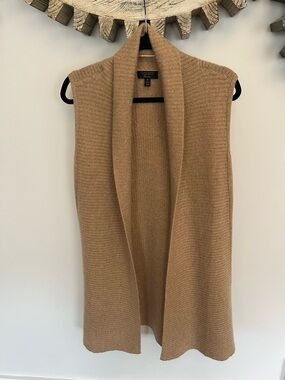 Charter Club Cashmere Open Front Long Cardigan Vest